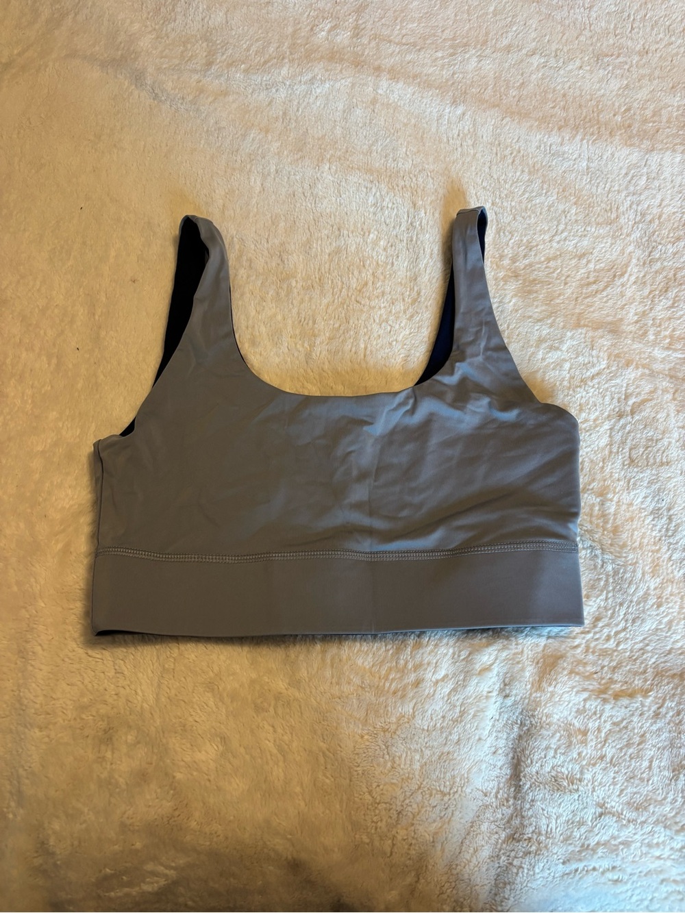 Fabletics Scoop Neck Sports Bra - Gray